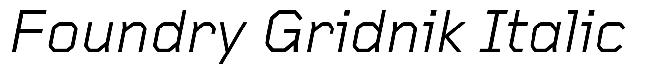 Foundry Gridnik Italic